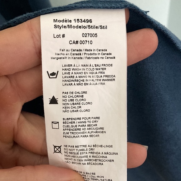 ๐จ๐ฆ Joseph Ribkoff Microsuede No-Closure Jacket Steel Blue Size 4 ๐จ๐ฆ made - Picture 5 of 5